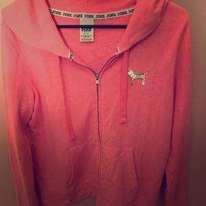 VS PINK zip-up with sequins